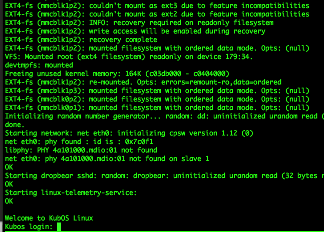 mount complaints during boot.