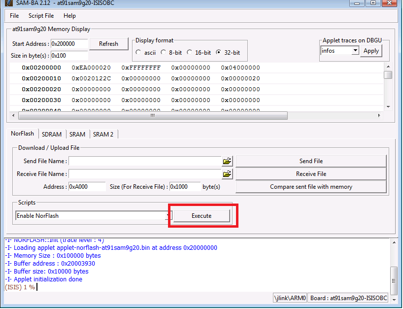 SAM-BA Enable NorFlash